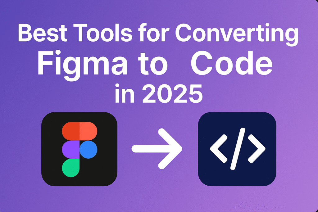 Professional designer using Figma to code conversion tool on desktop with side-by-side design and code output